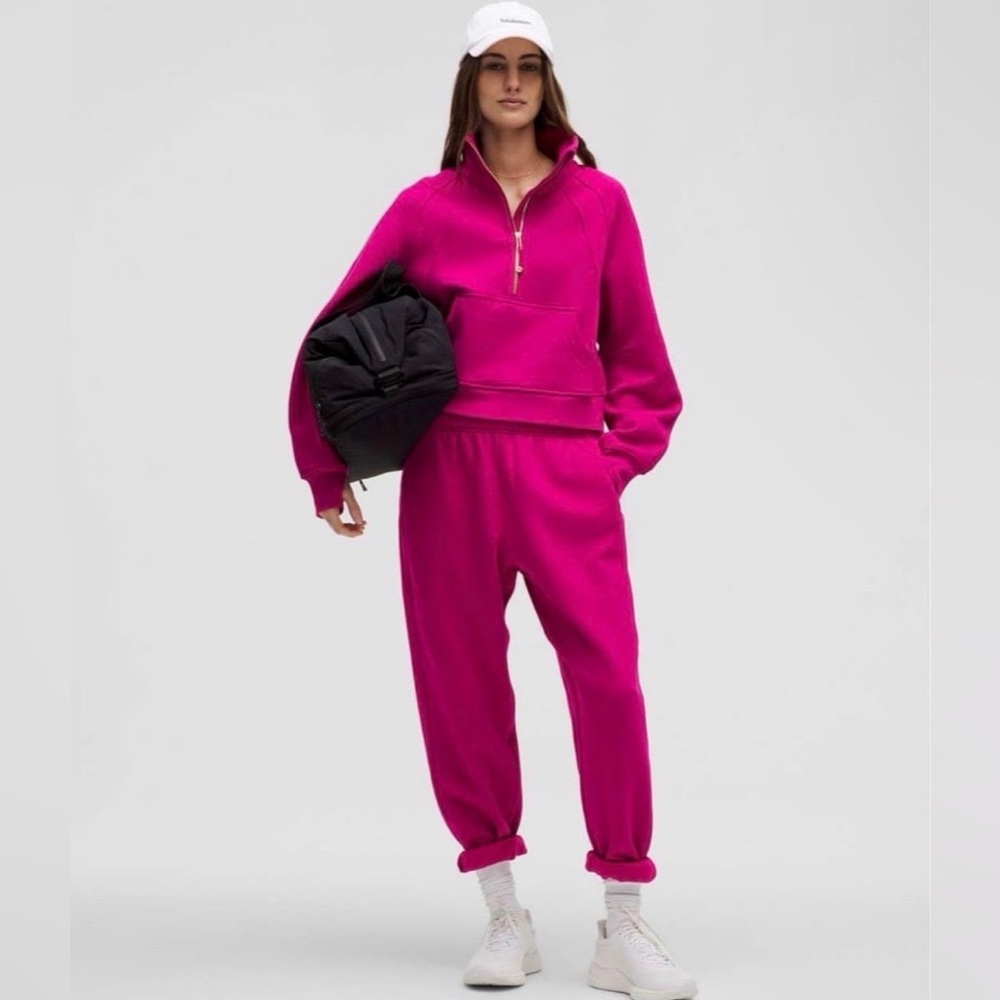 NWT Lululemon Scuba Oversized Funnel-Neck Half Zip in Ripened Raspberry